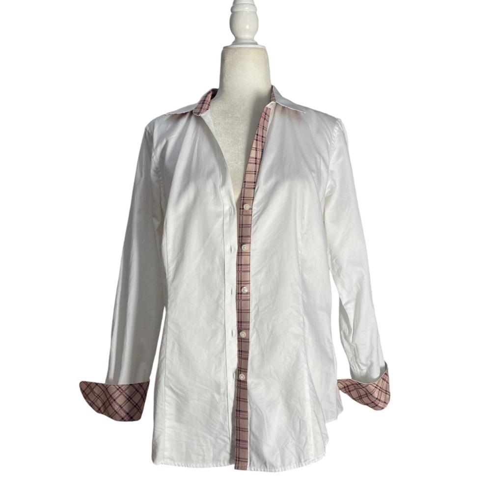 Brooks Brothers Thom Browne Black Fleece Button-Down Shirt Pink Plaid Detailing - Picture 10 of 11